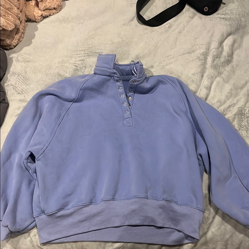 Light Blue Pullover Sweatshirt